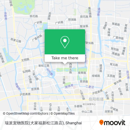 瑞派宠物医院(犬家福新松江路店) map