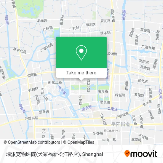 瑞派宠物医院(犬家福新松江路店) map