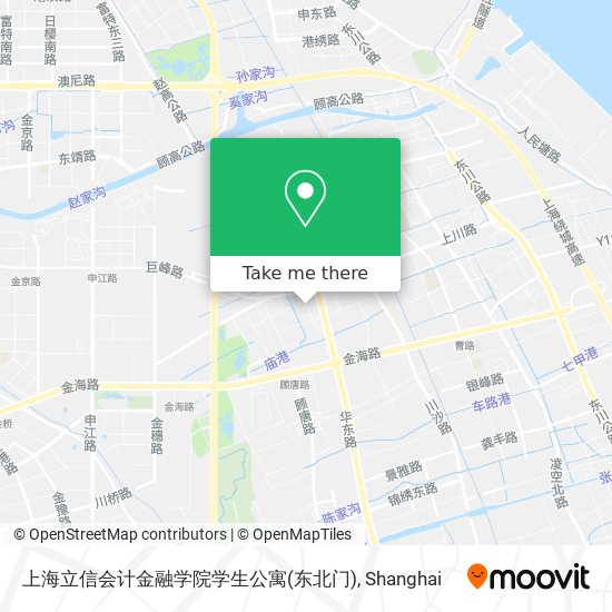 上海立信会计金融学院学生公寓(东北门) map