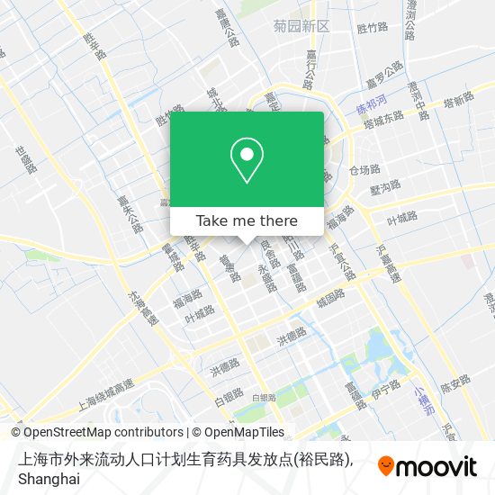 上海市外来流动人口计划生育药具发放点(裕民路) map