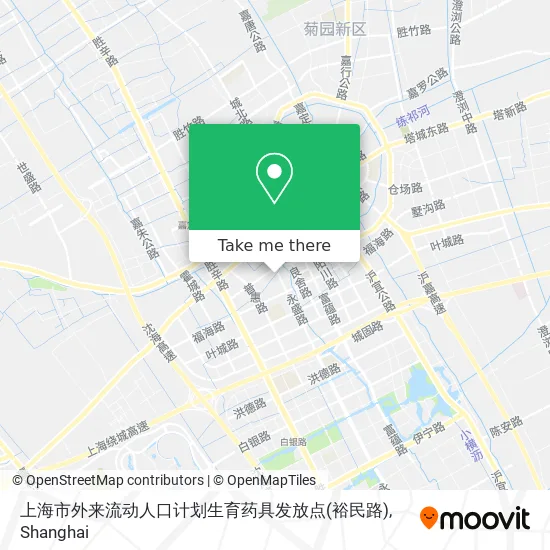 上海市外来流动人口计划生育药具发放点(裕民路) map