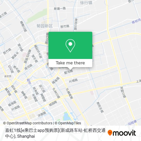 嘉虹1线[e乘巴士app预购票](新成路车站-虹桥西交通中心) map