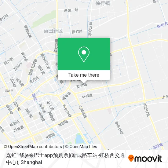 嘉虹1线[e乘巴士app预购票](新成路车站-虹桥西交通中心) map