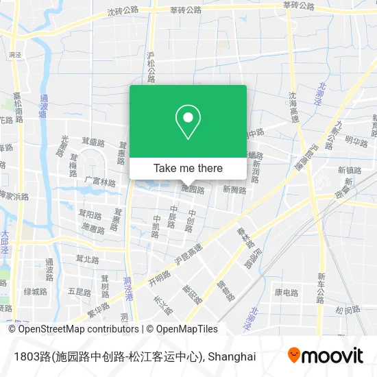 1803路(施园路中创路-松江客运中心) map