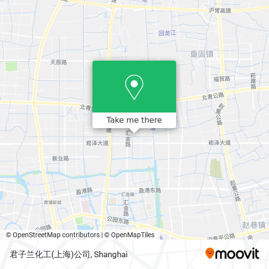 君子兰化工(上海)公司 map