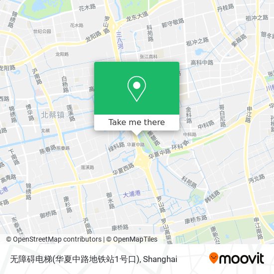 无障碍电梯(华夏中路地铁站1号口) map