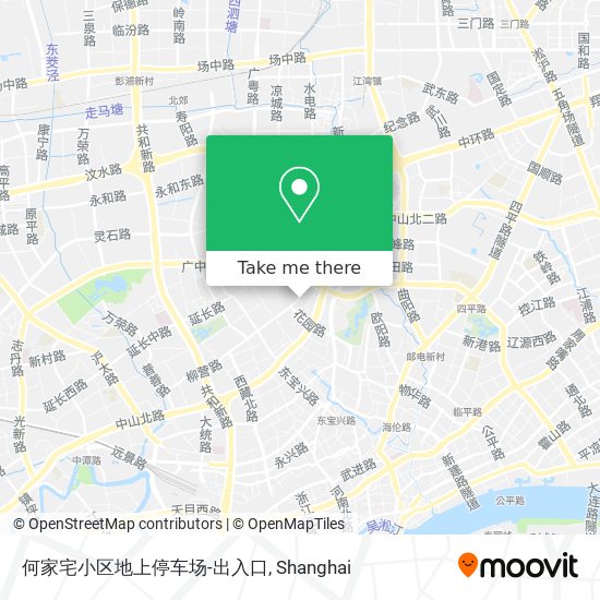 何家宅小区地上停车场-出入口 map