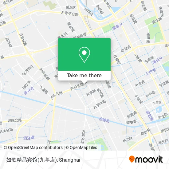如歌精品宾馆(九亭店) map