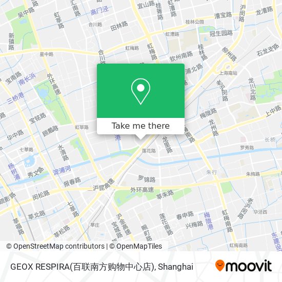 GEOX RESPIRA(百联南方购物中心店) map