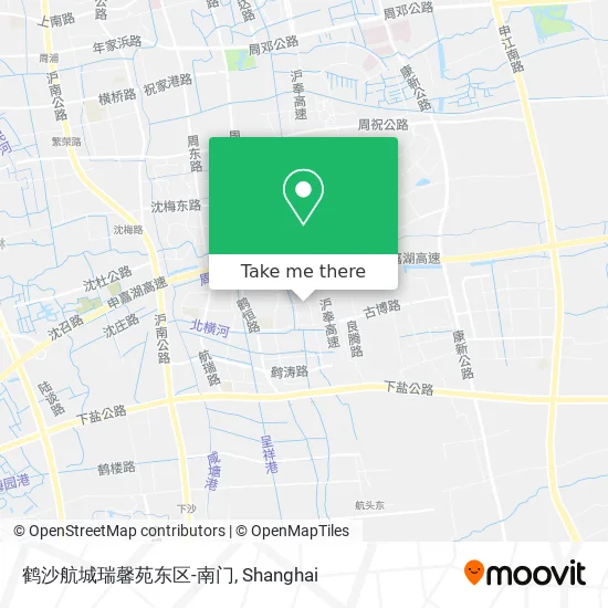 鹤沙航城瑞馨苑东区-南门 map