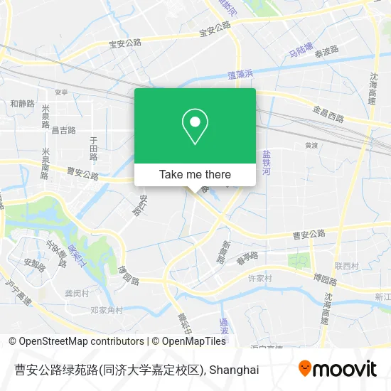 曹安公路绿苑路(同济大学嘉定校区) map