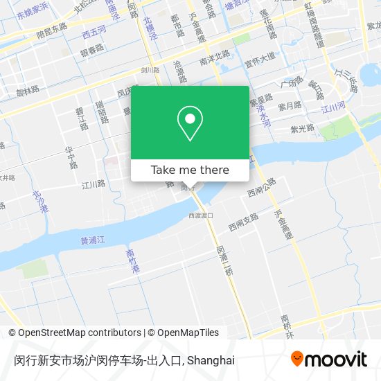 闵行新安市场沪闵停车场-出入口 map