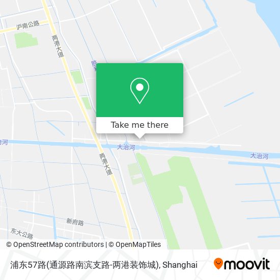浦东57路(通源路南滨支路-两港装饰城) map