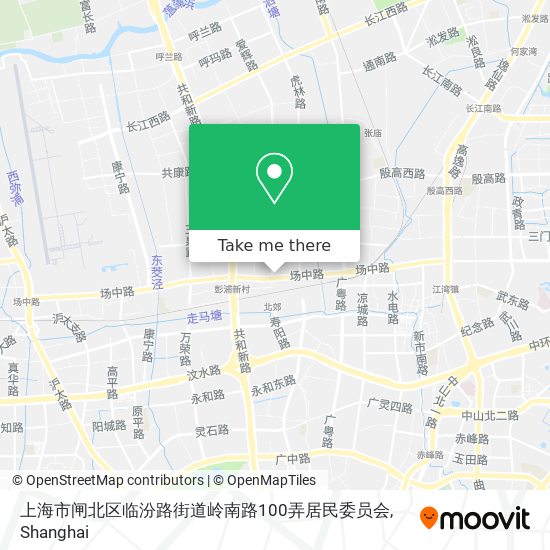 上海市闸北区临汾路街道岭南路100弄居民委员会 map