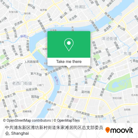 中共浦东新区潍坊新村街道朱家滩居民区总支部委员会 map