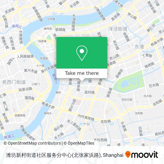 潍坊新村街道社区服务分中心(北张家浜路) map