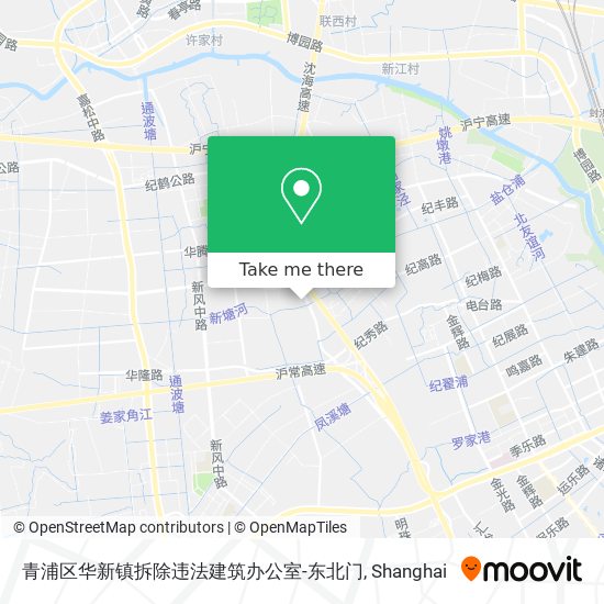 青浦区华新镇拆除违法建筑办公室-东北门 map