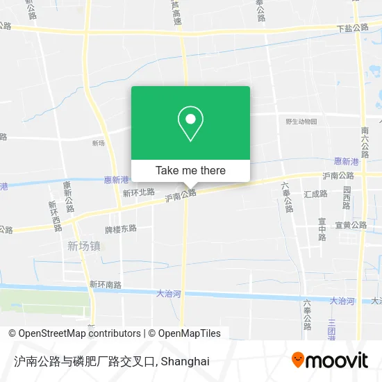 沪南公路与磷肥厂路交叉口 map