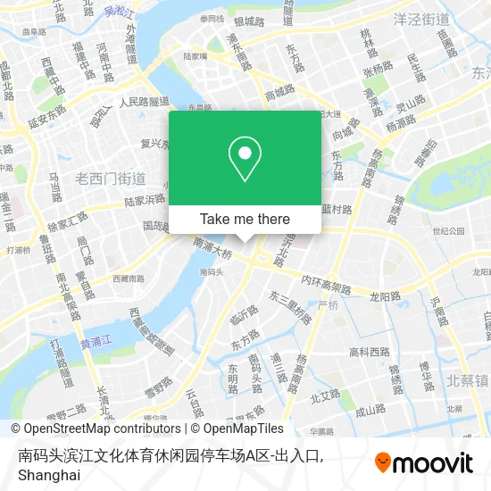 南码头滨江文化体育休闲园停车场A区-出入口 map