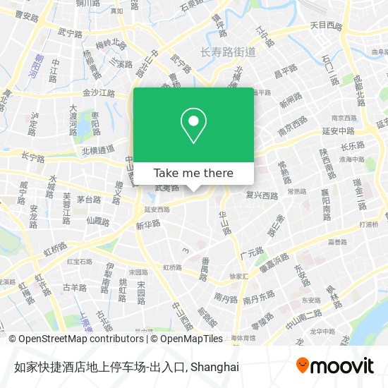 如家快捷酒店地上停车场-出入口 map