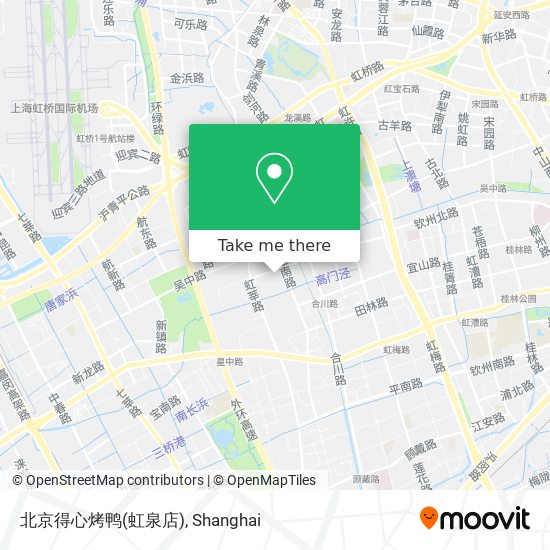 北京得心烤鸭(虹泉店) map