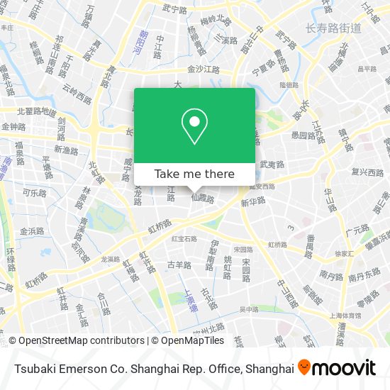 Tsubaki Emerson Co. Shanghai Rep. Office map