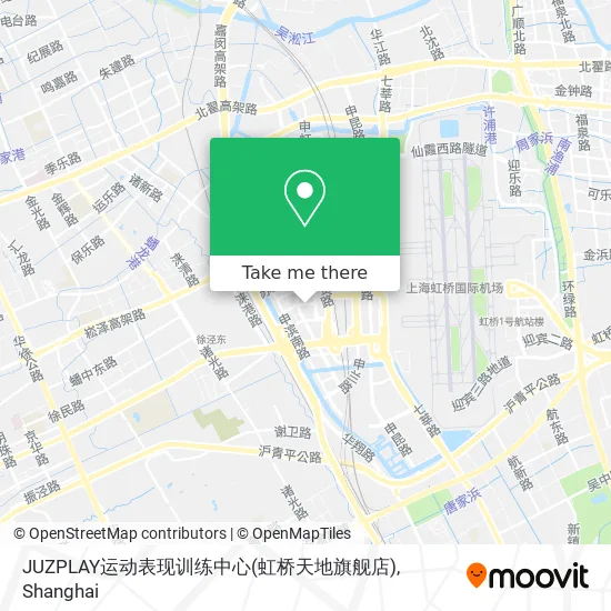 JUZPLAY运动表现训练中心(虹桥天地旗舰店) map