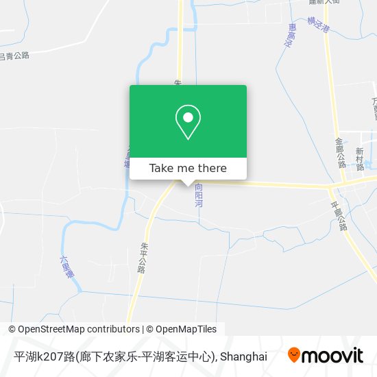 平湖k207路(廊下农家乐-平湖客运中心) map