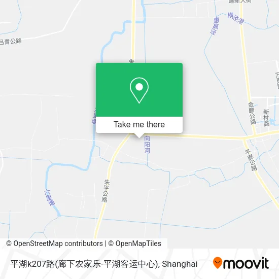 平湖k207路(廊下农家乐-平湖客运中心) map