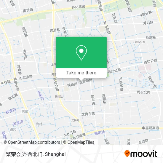 繁荣会所-西北门 map