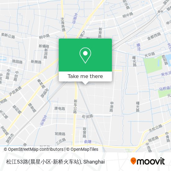 松江53路(晨星小区-新桥火车站) map