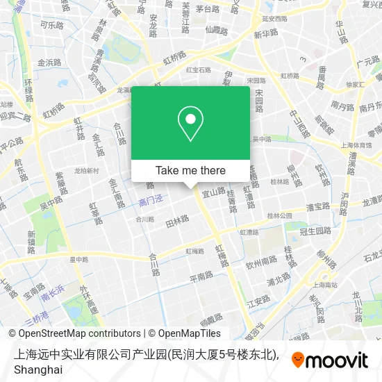 上海远中实业有限公司产业园(民润大厦5号楼东北) map