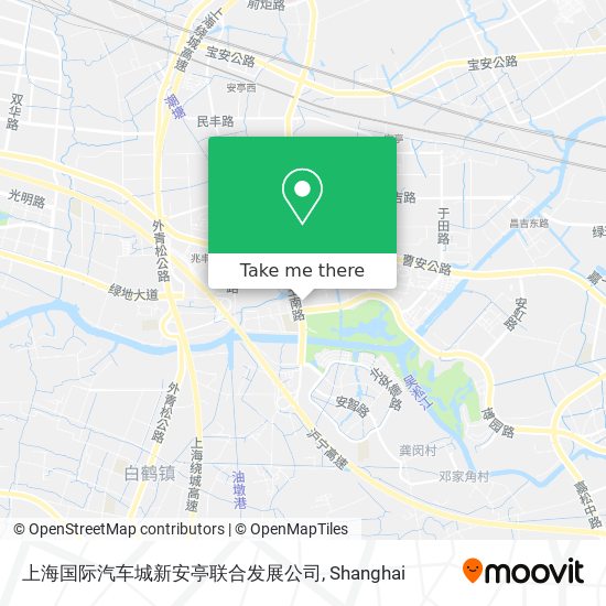 上海国际汽车城新安亭联合发展公司 map