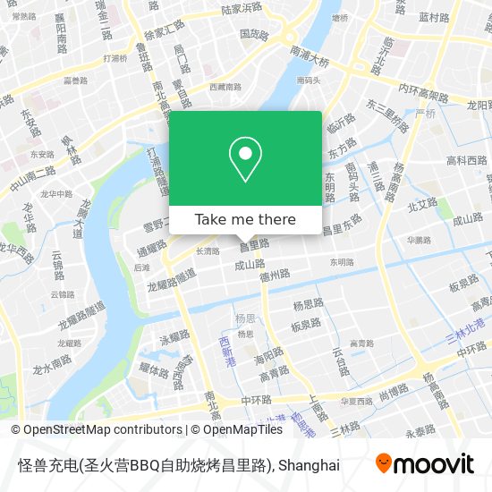 怪兽充电(圣火营BBQ自助烧烤昌里路) map