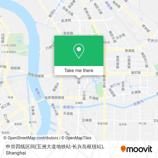 申崇四线区间(五洲大道地铁站-长兴岛枢纽站) map