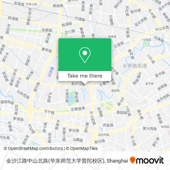 金沙江路中山北路(华东师范大学普陀校区) map