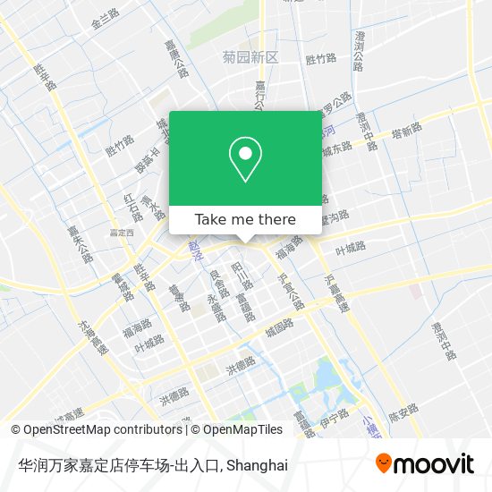 华润万家嘉定店停车场-出入口 map