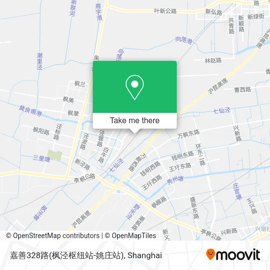 嘉善328路(枫泾枢纽站-姚庄站) map