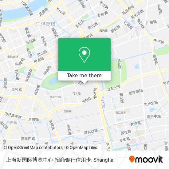 上海新国际博览中心-招商银行信用卡 map