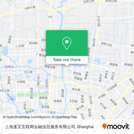 上海蓬宝互联网金融信息服务有限公司 map