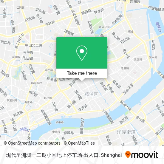 现代星洲城一二期小区地上停车场-出入口 map