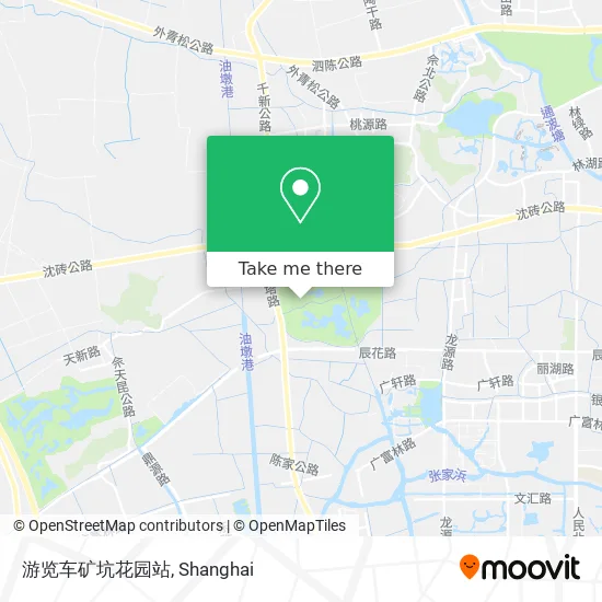 游览车矿坑花园站 map