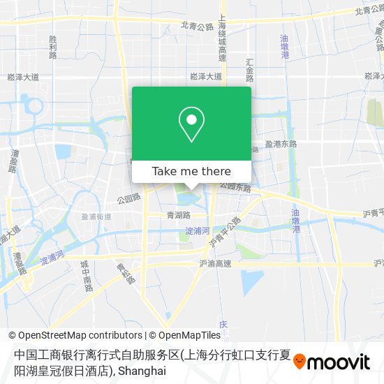 中国工商银行离行式自助服务区(上海分行虹口支行夏阳湖皇冠假日酒店) map