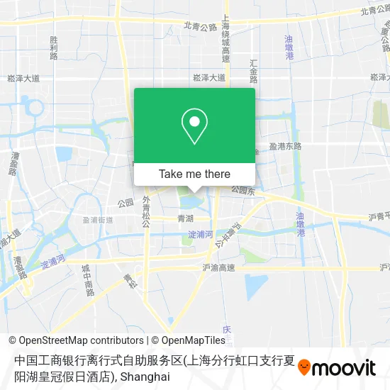 中国工商银行离行式自助服务区(上海分行虹口支行夏阳湖皇冠假日酒店) map