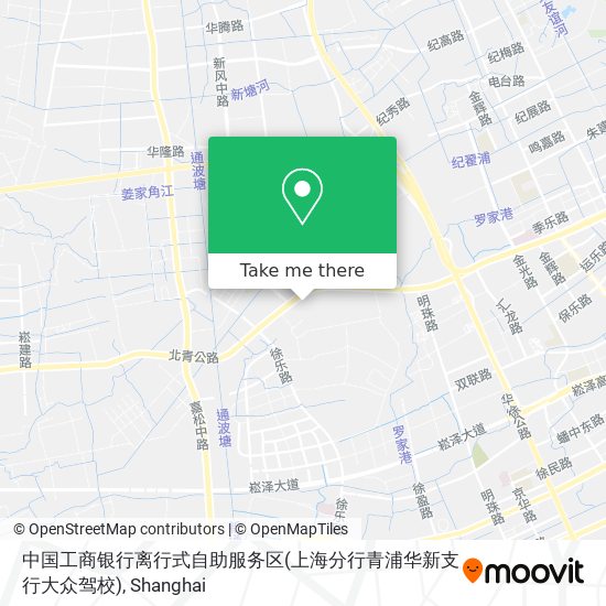 中国工商银行离行式自助服务区(上海分行青浦华新支行大众驾校) map