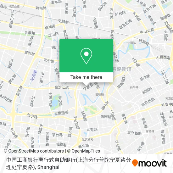 中国工商银行离行式自助银行(上海分行普陀宁夏路分理处宁夏路) map