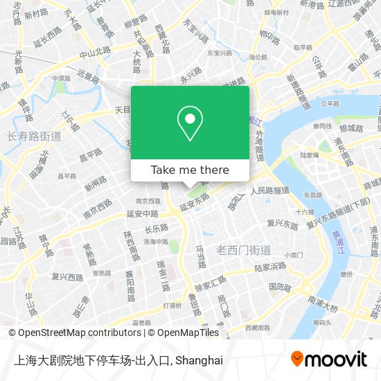 上海大剧院地下停车场-出入口 map