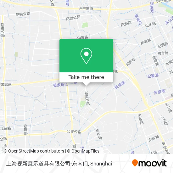上海视新展示道具有限公司-东南门 map