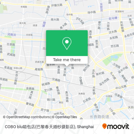 COBO blu箱包店(巴黎春天婚纱摄影店) map