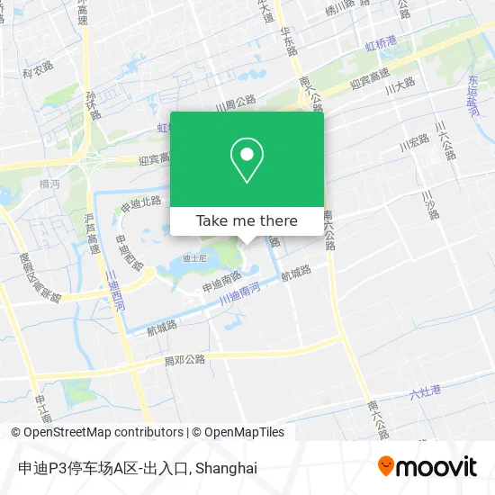 申迪P3停车场A区-出入口 map